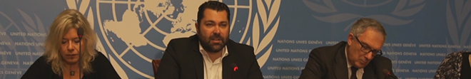 Greece. Press conference with Dr Lefteris Kretsos Secretary General of Media and Communication, Hellenic Republic